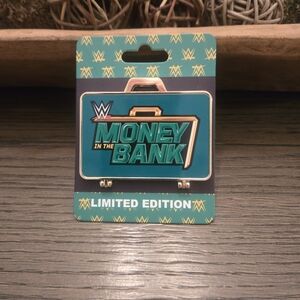 WWE Money in the Bank Teal and Gold Collectible Pin